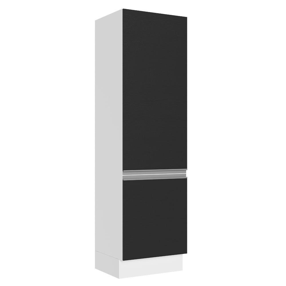 Paneleiro Armário de Cozinha 100% MDF 60 cm 2 Portas Branco/Preto Acordes Madesa - Home & Living