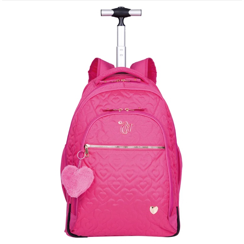 Mochila Carrinho Grande Capricho Crush Rosa Sestini