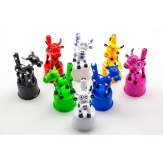kit com 5 Brinquedo Dançante Vaquinha Mole Miniatura de Plástico