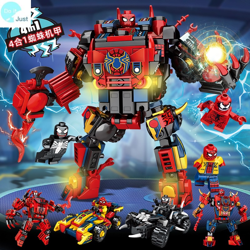 Compatível Com Lego Homem De Ferro Aranha Mecha Venom Robô Blocos De Construção Barato Montagem De Brinquedo Minifigura Presente