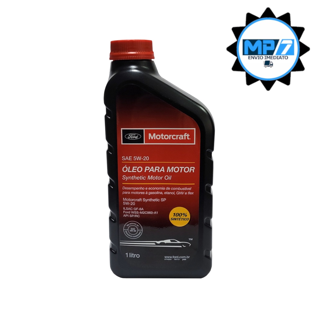 Óleo De Motor Ford Motorcraft Sintético 5W20 API SP 1 Litro