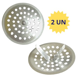 Kit 2 Ralos Zincado Para Pia De Cozinha e Tanque