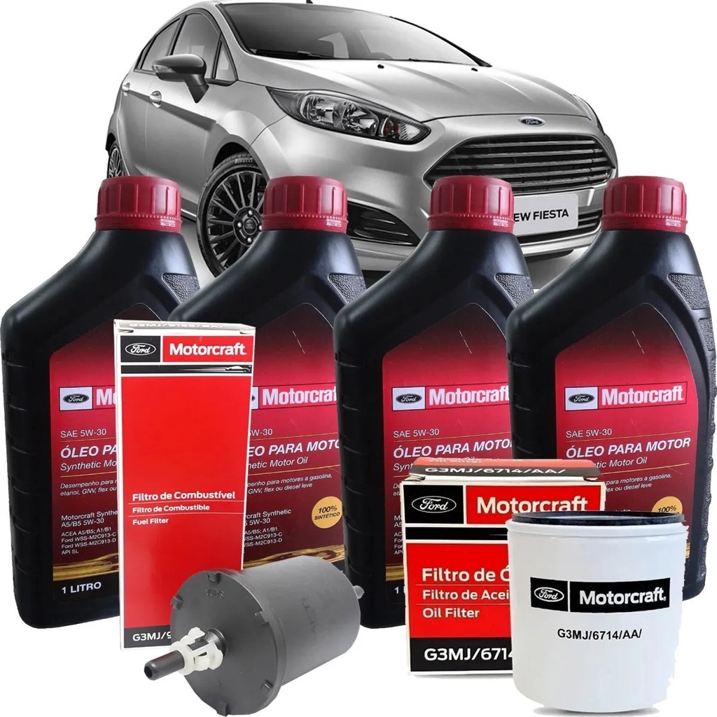 Kit Óleo Motorcraft 5w30 Ford New Fiesta 1.6 1.5 2013 até 2019