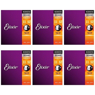 6 Pçs/Conjunto Elixir Cordas Acústicas Para Violão 0,10 Revestimento 80/20 Bronze NANOWEB Personalizado Luz 011-052 11027 11052 16002 16027 em Oferta na Shopee