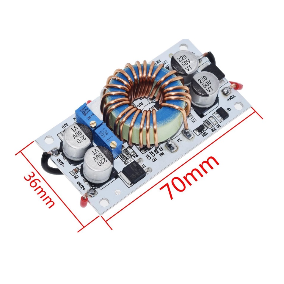 Regulador De Tensão Conversor Step Up DC 8.5V-50V 10a 250w