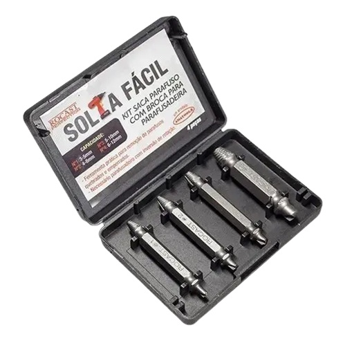 EXTRATOR DE PARAFUSOS 4 PCS ROCAST em Oferta na Shopee