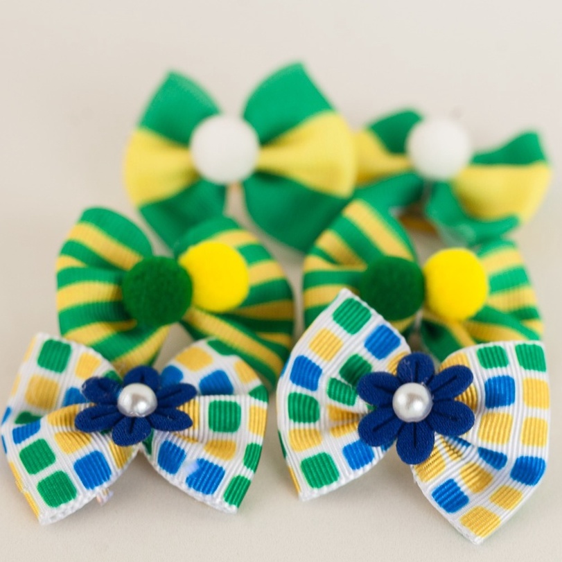 Laço Pet Copa do Mundo kit de Lacinhos