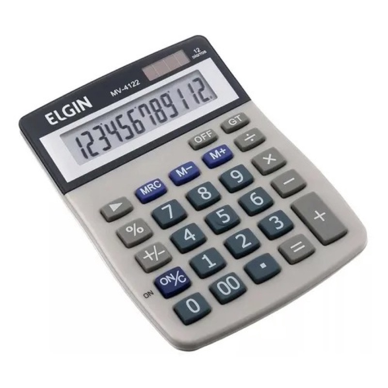 Calculadora Mesa 12 Dígitos Solar bateria Elgin Mv 4122