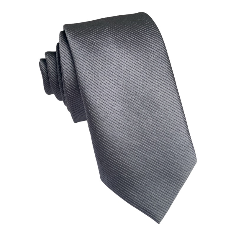 Gravata Slim Cinza Chumbo Para Padrinhos de Casamento e Congressos