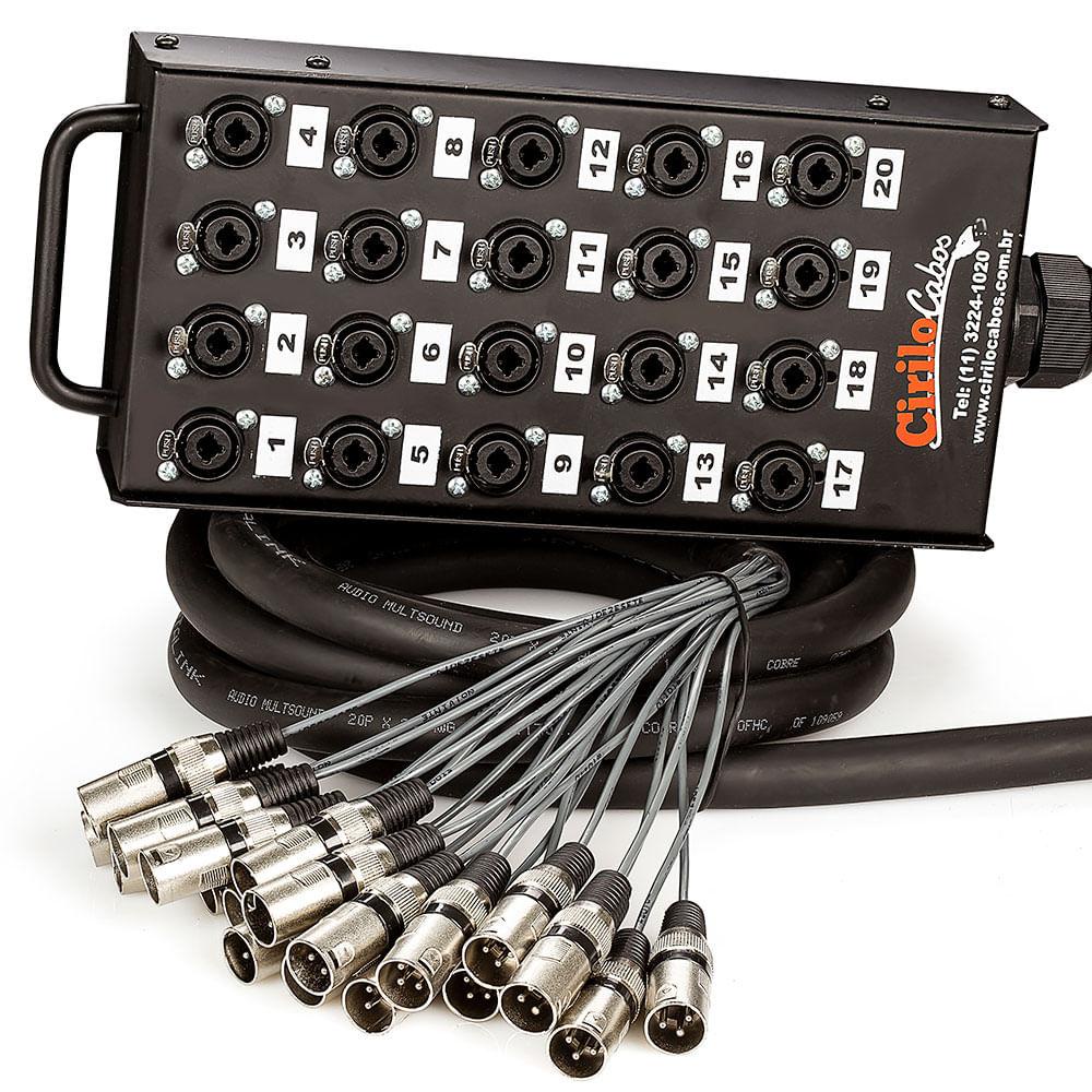 Medusa 20 Vias 5 Metros Conectores Combos Cirilo Cabos