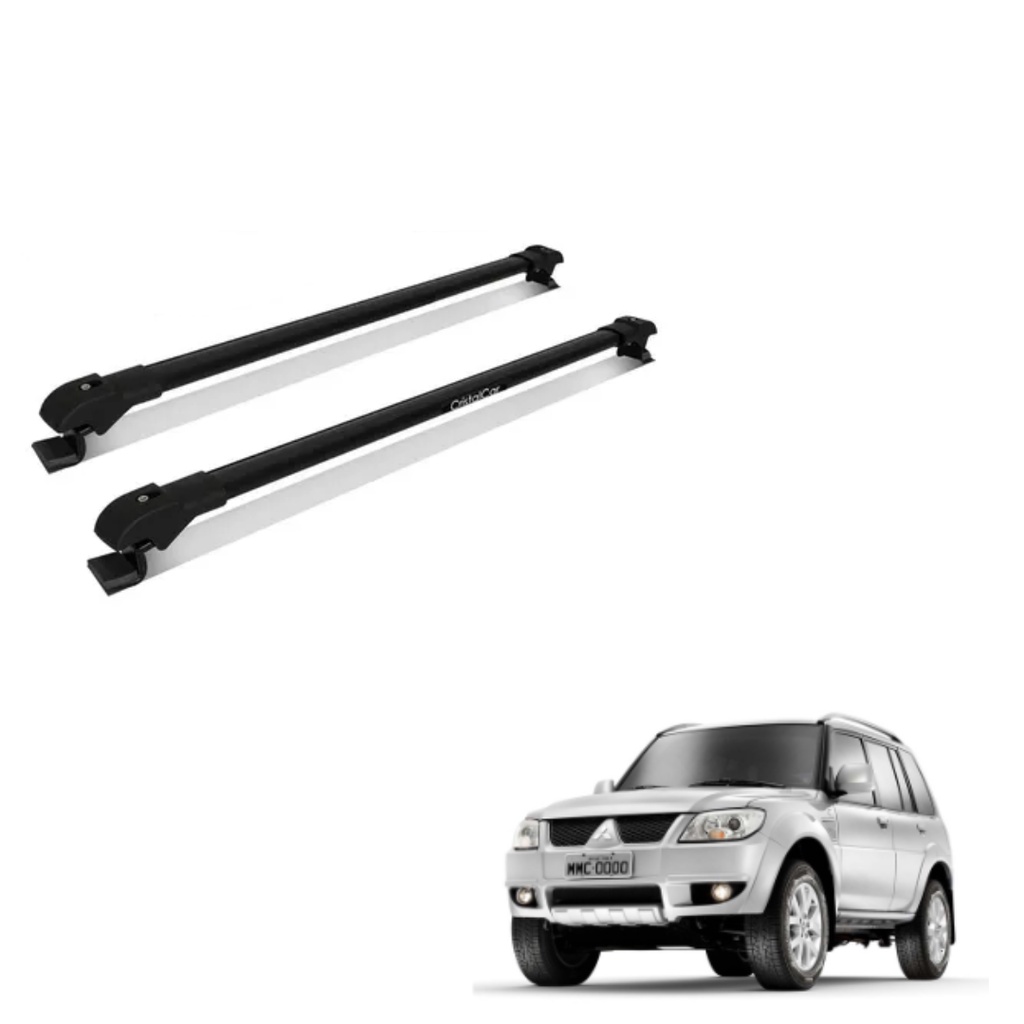 Rack Travessa De Teto Mitsubishi Pajero Tr4 2010 A 2016 Cristalcar Slim