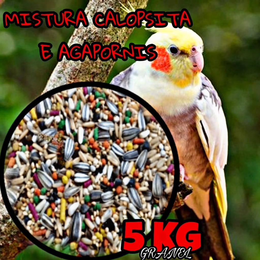 mistura para periquito,calopsita 5 quilos