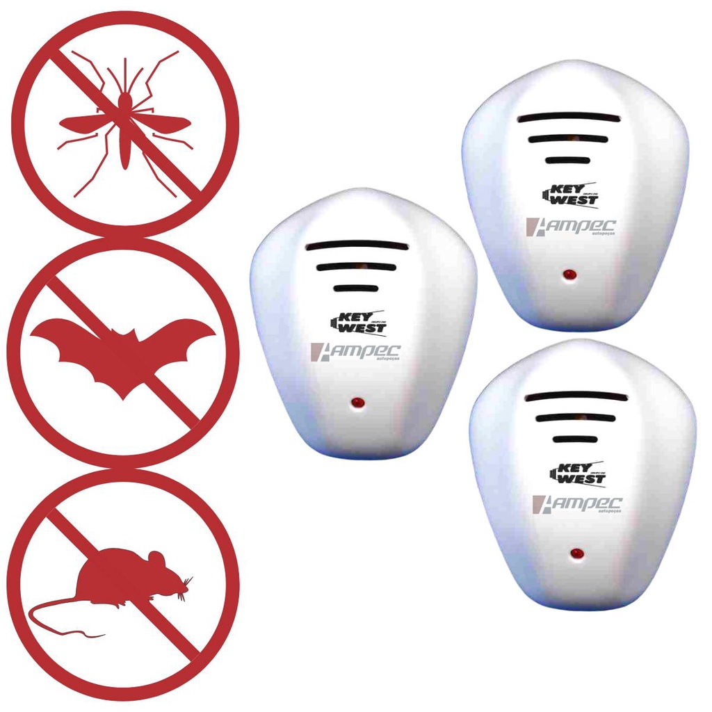 Kit 3 Repelentes Eletrônicos Pernilongo Morcego Rato Bivolt em Oferta na Shopee