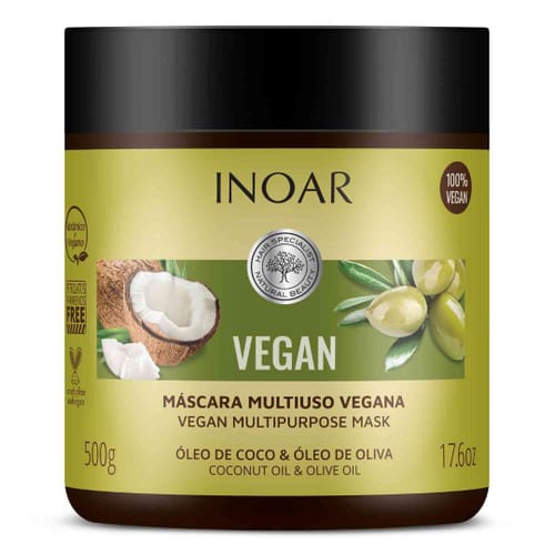 MÁSCARA INOAR  VEGAN ÓLEO DE COCO E ÓLEO DE OLIVA 500G