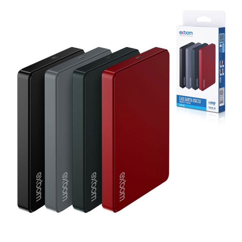 Case para HD 2.5 polegadas SATA III USB 2.0 Colorido CGHD-20B