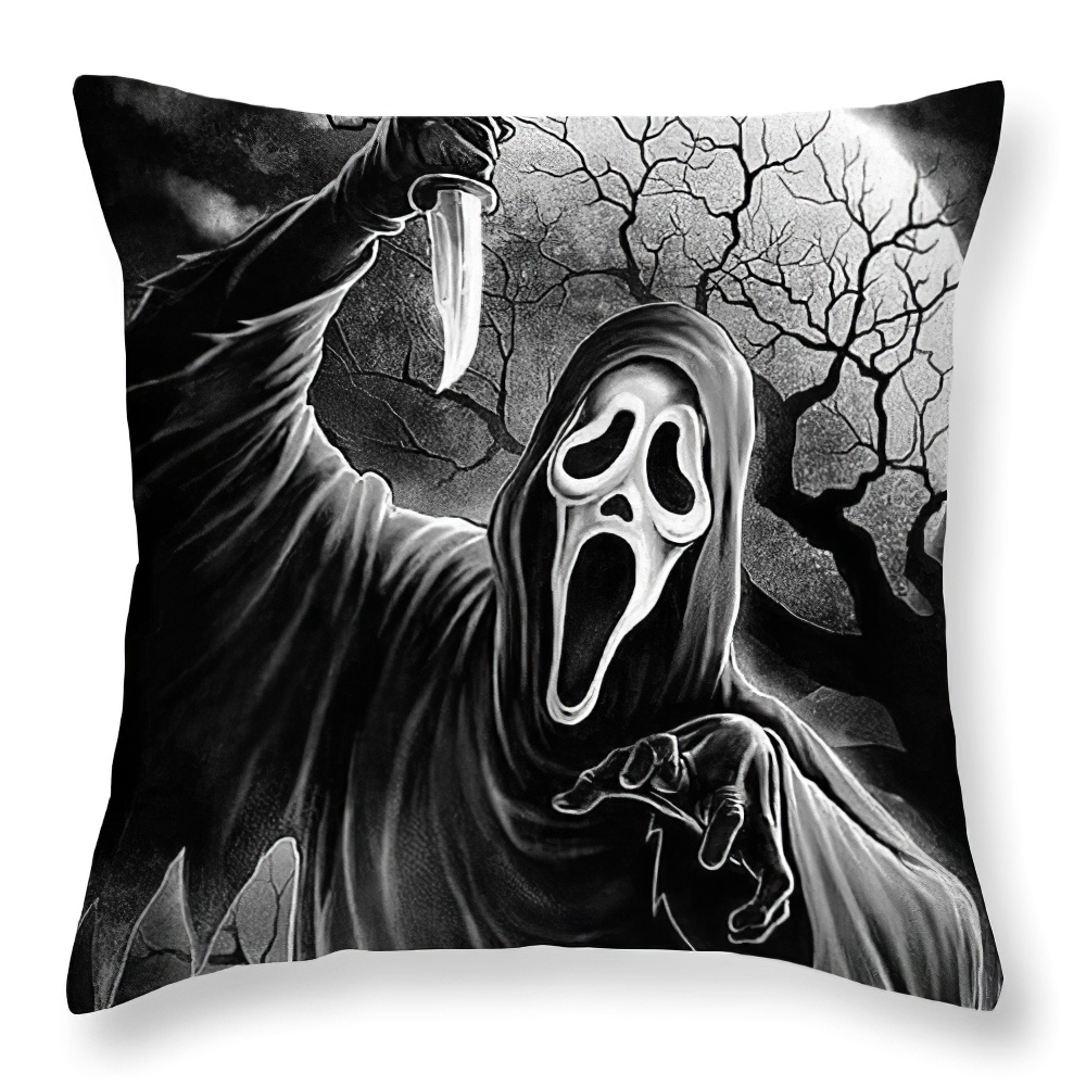 Almofada Cheia Arte Terror Ghostface Pânico Decoração