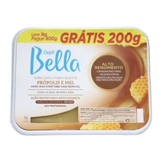 Cera Depilatória Em Barra Própolis E Mel Depil Bella 1kg