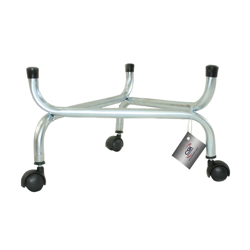 Suporte Para Botijão De Gás Galão De Agua Plantas Vasos com rodizio Feito em Tubo de aço(roda)