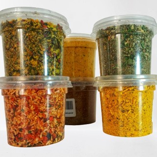 Kit Temperos e condimentos natural 6 Unidades Premium pote 145 ml cada