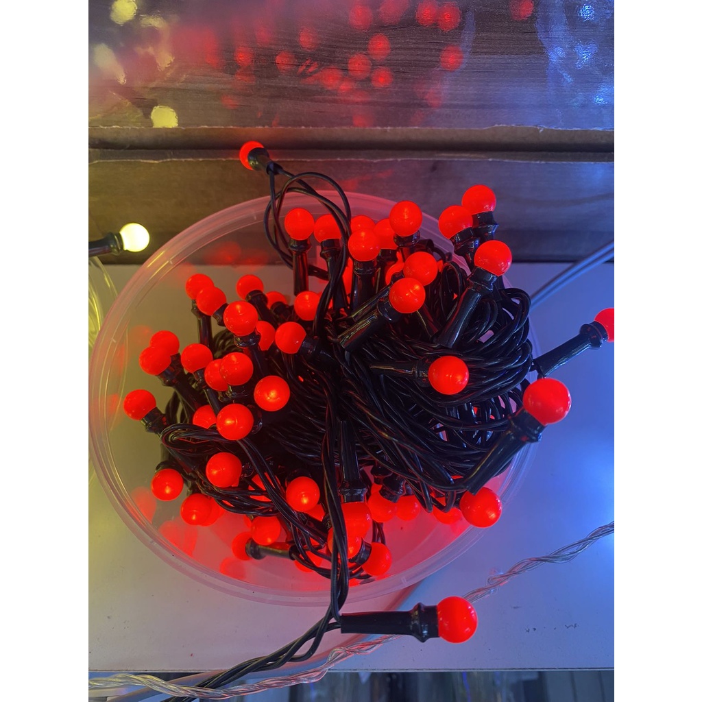Pisca 100 LEDs (127v--220v) 8 Funções 8m Cerejinha Bolinhas PISCA PISCA CEREJINHA
