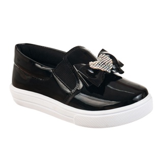 Tênis Casual Infantil Feminino Iate Slip-on Menina Strass Brilho Confortável Moda Atual Blogueira Calce Fácil Leve em Oferta na Shopee