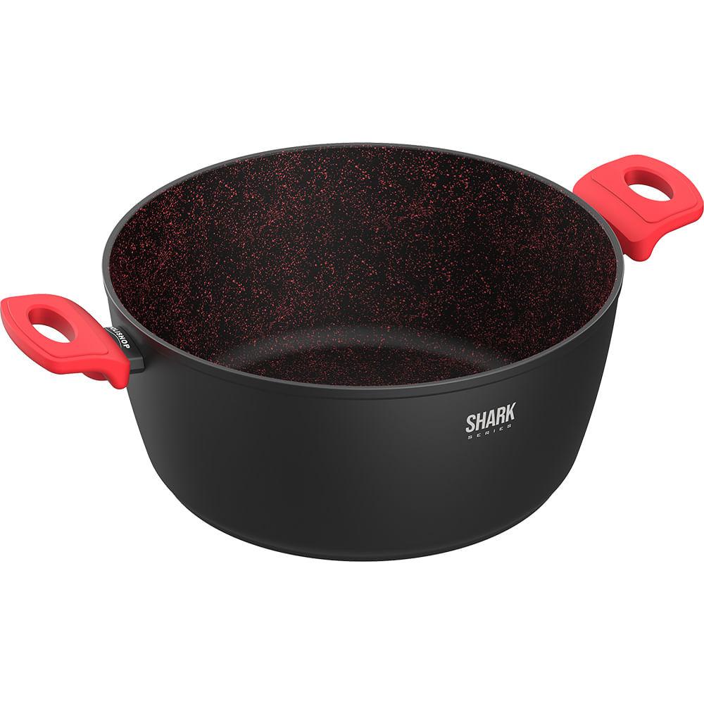 Panela Polishop iChef Home Family Size Shark Series Vermelha 28cm em Oferta na Shopee