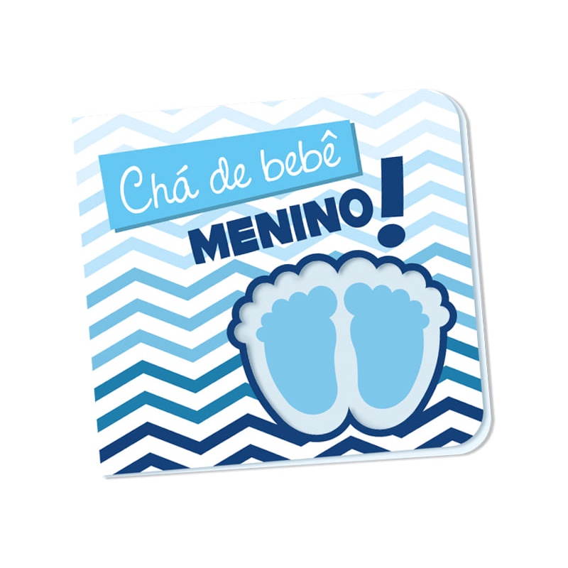 Convite De Chá De Bebê Menino Pezinho 8 Uni Regina Festas - Inspire sua Festa Loja