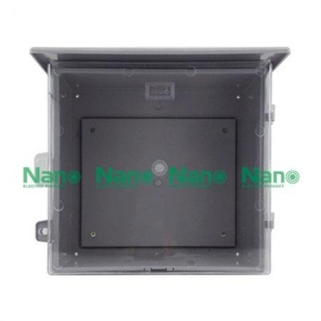 รูปสินค้า NANO Electric® NANO-102CG ตู้กันน้ำพลาสติก มีหลังคา ฝาใส ขนาด 11.50x13x6 นิ้ว (290 x 328 x 160 mm) สีเทา