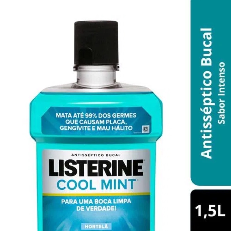 Enxaguante Antisséptico Bucal 1 5l Listerine 1,5 Litros Cool Mint 1500 mL 5.0