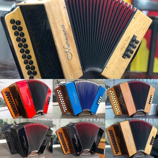 Acordeon 8 Baixos 8/21 Gaita De Botão Várias Cores Minuano