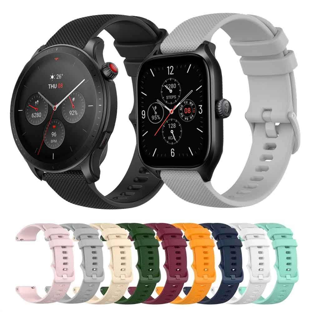 20mm 22mm Pulseira De Silicone Para Huami Amazfit gtr 4 3 Pro 2 2e/42MM 47MM/GTS gts4 2 mini Relógio