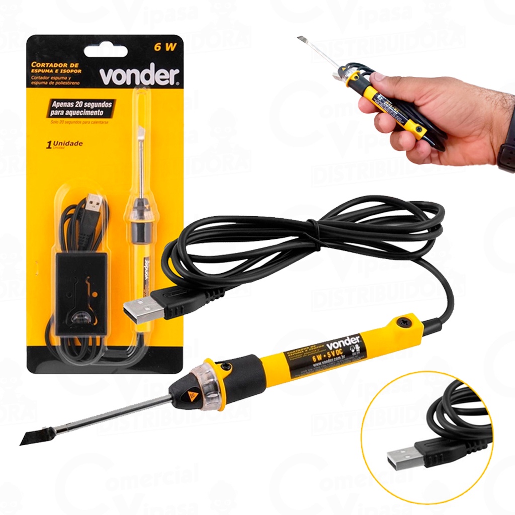 Cortador De Espumas Isopor 6w Usb Aquece Rápido Bivolt - Vonder Profissional Promoção - Home & Living