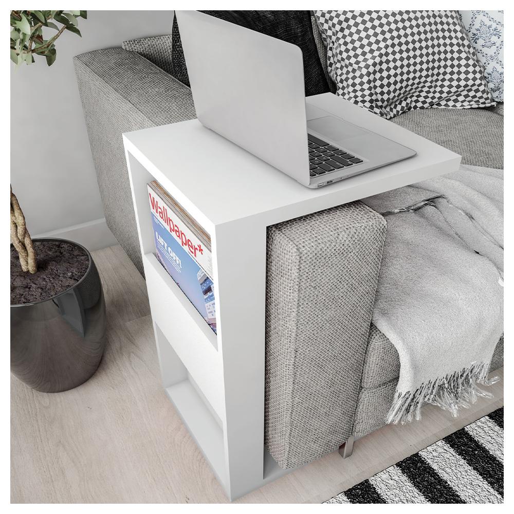 Mesa De Apoio Para Notebook e Sofá Branco Book Líder Design em Oferta na Shopee