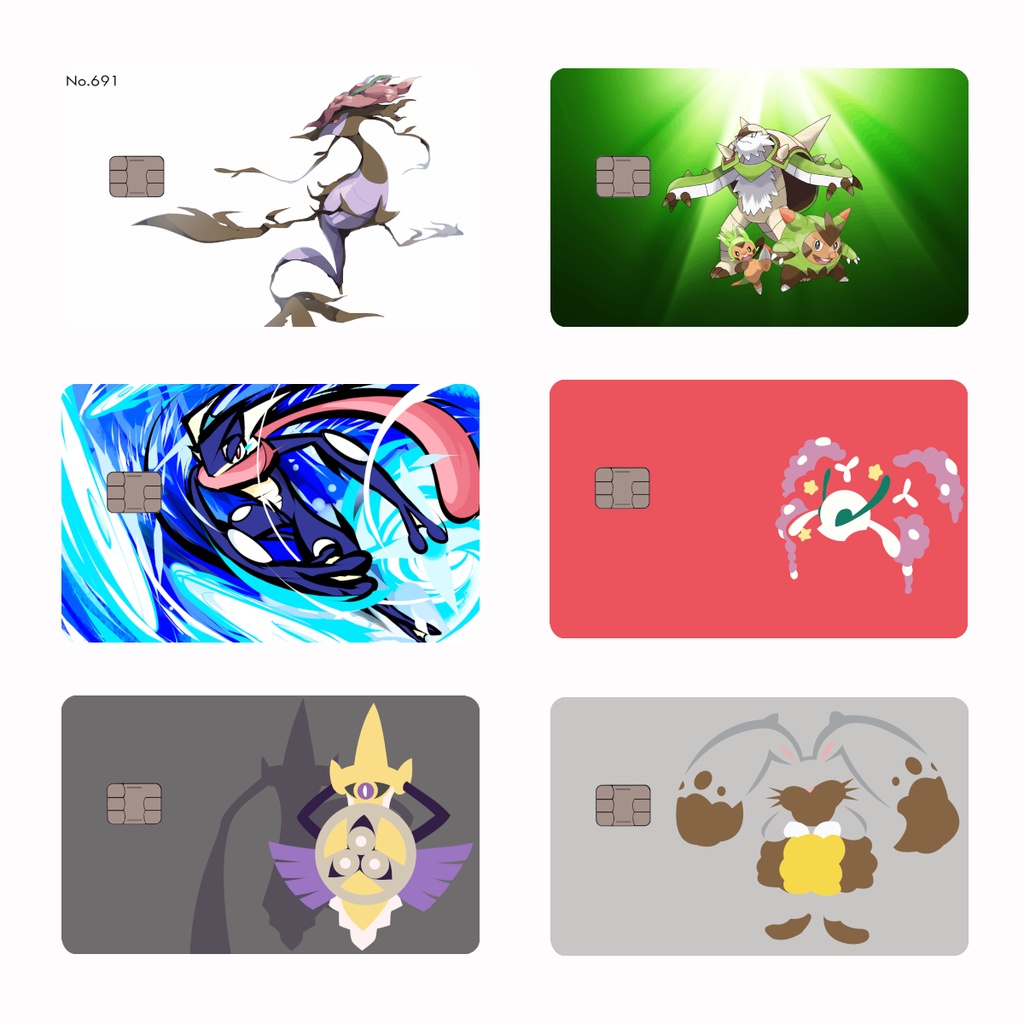 Película Adesivo Cartão Sexta Geração Aegislash Chesnaught Greninja Slurpuff Sylveon Talonflame