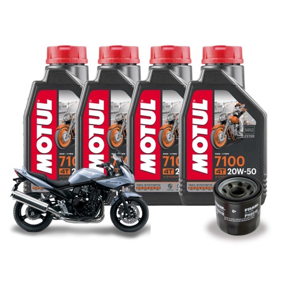 Kit Troca Óleo + Filtro Motul 7100 20w50 Suzuki Bandit 650 1200
