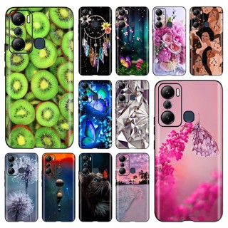 infinix Hot 20i X665C X665E Capa Preta TPU Fashion Pintada 20 4G X665C Hot20i 20 i Capinha Traseira De Telefone