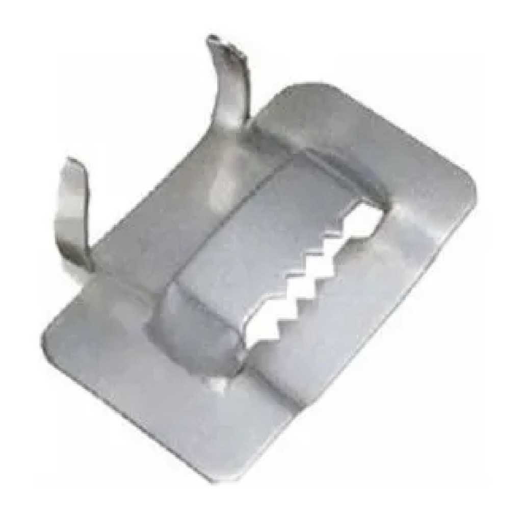 Fecho Fita De Aço Galvanizada Fecho Dentado 3/4 80 Unidades