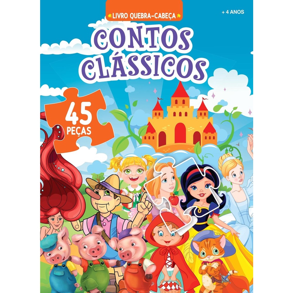 Contos Clássicos Livro Quebra-Cabeça em Oferta na Shopee