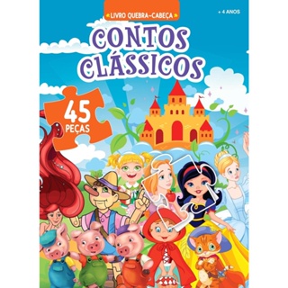 Contos Clássicos Livro Quebra-Cabeça em Oferta na Shopee