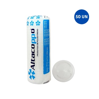 TAMPA PARA COPO DESCARTAVEL 300/330ML TR C/FURO TPF-301 C/50 em Oferta na Shopee