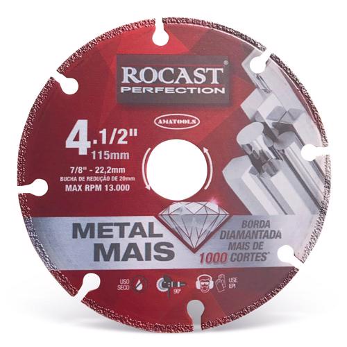 Disco de Corte Diamantado Metal Mais 115mm 412,0001 ROCAST em Oferta na Shopee