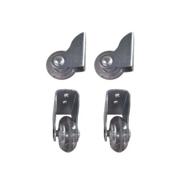 Kit De Rodinha Pequena Para Cama Auxiliar Sofá Bicama - 4 Pç