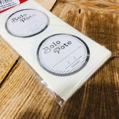 50 Etiquetas Bolo De Pote Sabor E Validade Ouro Cód. 731 (Ms)