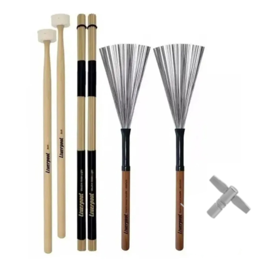 Kit Baquetas Variadas Linha Profissional Liverpool Pro