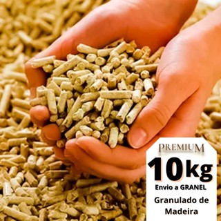Só Hoje - 10kg de Granulado Areia Higiênico de Madeira Linha Premium - Envio a GRANEL - gatos, coelhos, hamster, roedores