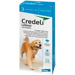 Credeli Antipulgas e Carrapatos Cães de 22 a 45kg 900mg 3 Comprimidos Elanco