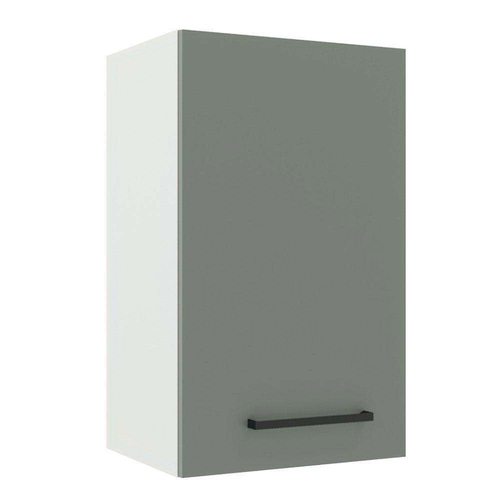 Armário de Cozinha Aéreo 40 cm 1 Porta Branco/Cinza Agata Madesa