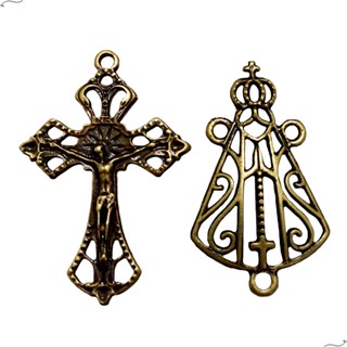 15 Crucifixos + 15 Entremeios Nossa Senhora Aparecida Ouro Velho