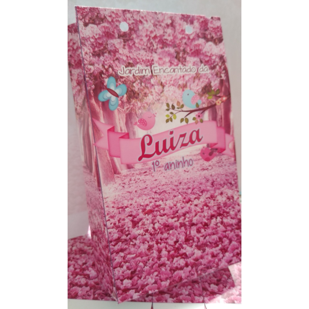 20 mini sacolinha surpresa 10x18 lembrancinha aniversário jardim encantado personalizado vários modelos