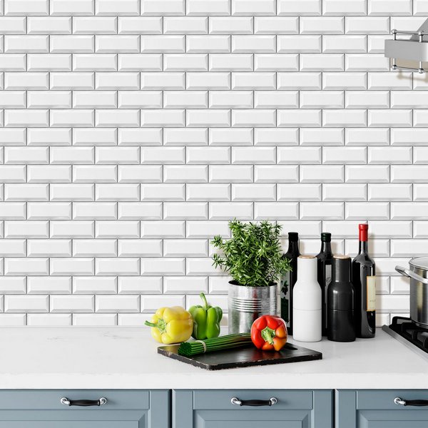 Adesivo Vinil para Azulejo Azulejo Hidráulico Português 3D Cozinha Banheiro Lavanderia 3,00m